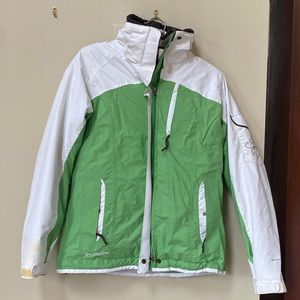 Columbia XS ski jacket with detachable fleece lining and hood